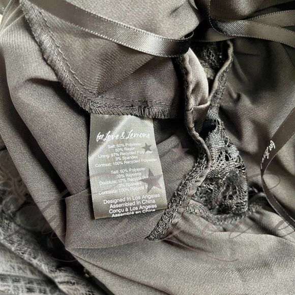 FOR LOVE & LEMONS Regina Cut-Out Mini Lace Dress in Black NWT - Picture 8 of 9